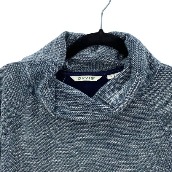 Orvis Cowl Neck Blue Sweater Women's Size M - Picture 2 of 8